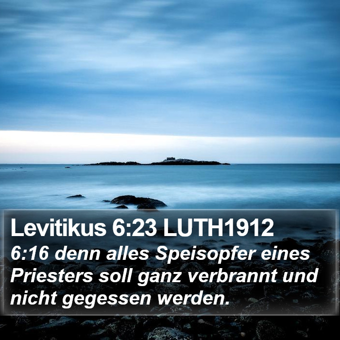 Levitikus 6:23 LUTH1912 Bible Study