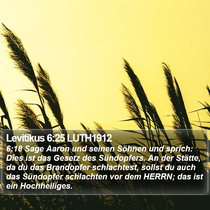 Levitikus 6:25 LUTH1912 Bible Study