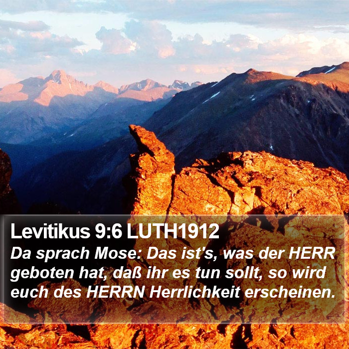 Levitikus 9:6 LUTH1912 Bible Study