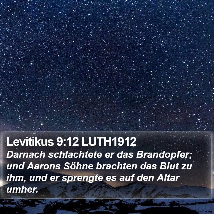 Levitikus 9:12 LUTH1912 Bible Study
