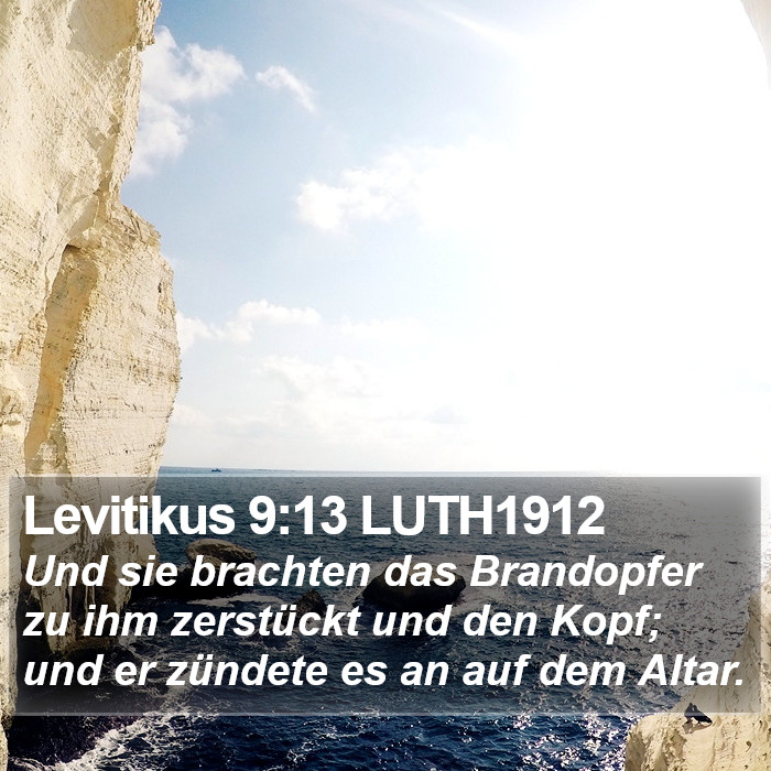Levitikus 9:13 LUTH1912 Bible Study