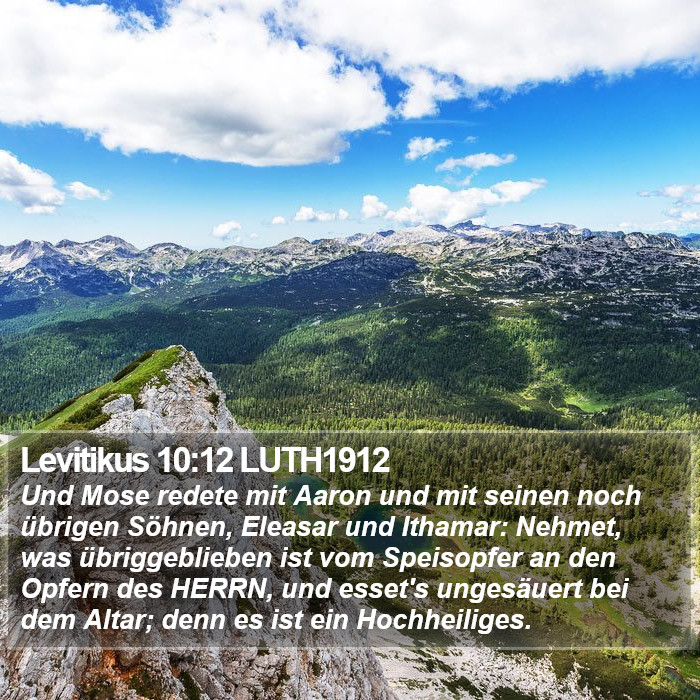 Levitikus 10:12 LUTH1912 Bible Study