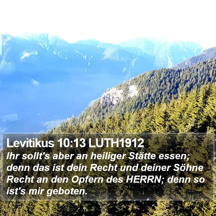 Levitikus 10:13 LUTH1912 Bible Study