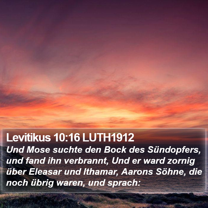 Levitikus 10:16 LUTH1912 Bible Study