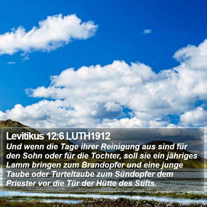 Levitikus 12:6 LUTH1912 Bible Study