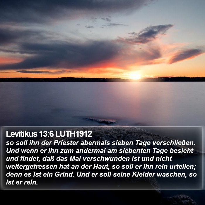 Levitikus 13:6 LUTH1912 Bible Study