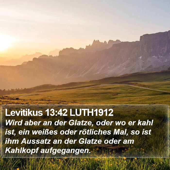 Levitikus 13:42 LUTH1912 Bible Study