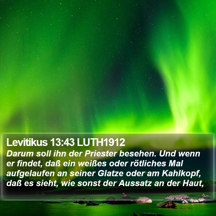 Levitikus 13:43 LUTH1912 Bible Study