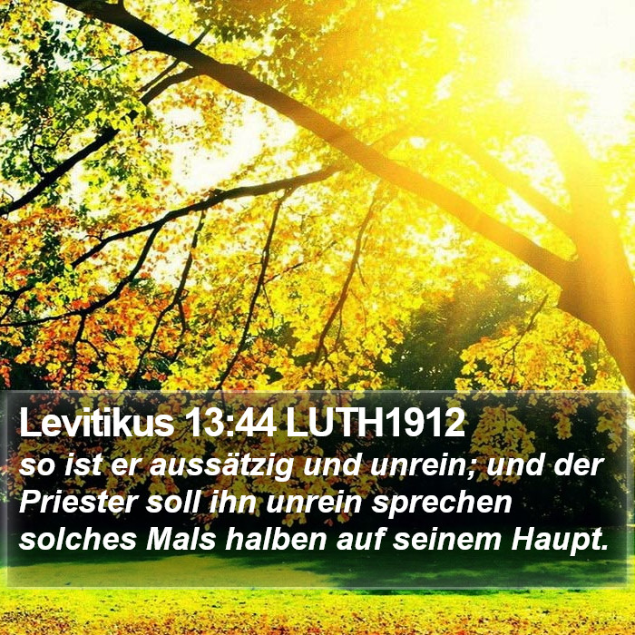 Levitikus 13:44 LUTH1912 Bible Study