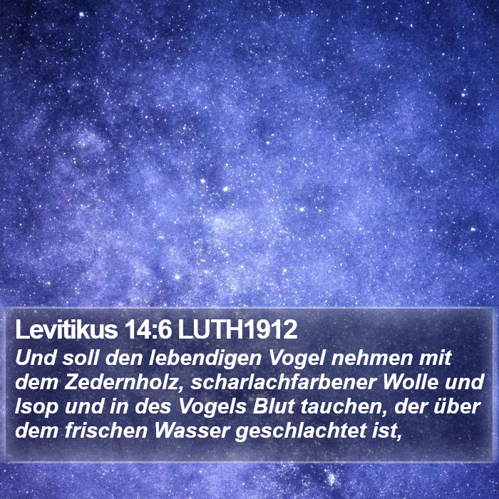 Levitikus 14:6 LUTH1912 Bible Study