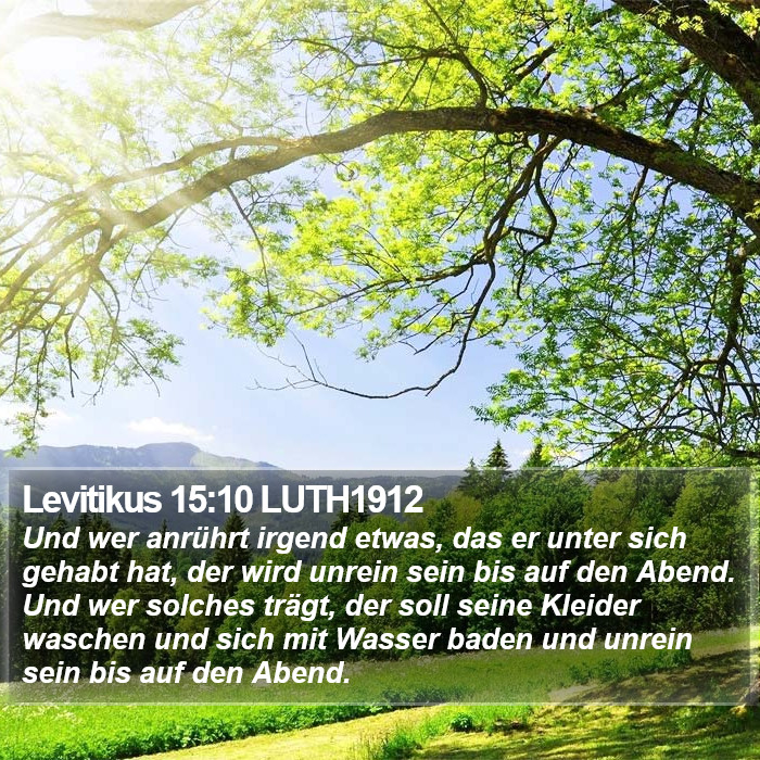 Levitikus 15:10 LUTH1912 Bible Study