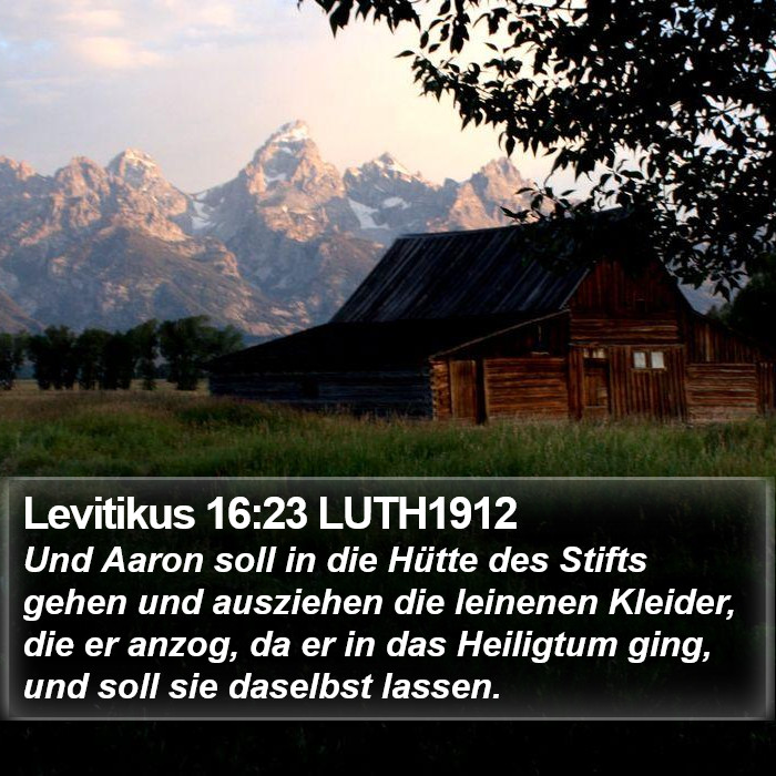 Levitikus 16:23 LUTH1912 Bible Study
