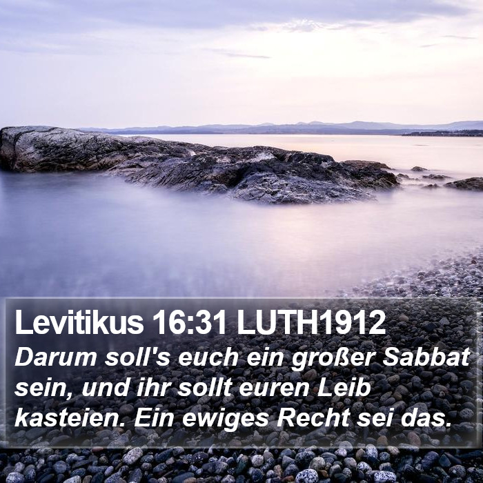 Levitikus 16:31 LUTH1912 Bible Study