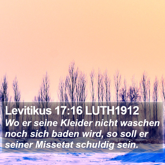 Levitikus 17:16 LUTH1912 Bible Study
