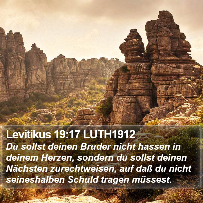 Levitikus 19:17 LUTH1912 Bible Study