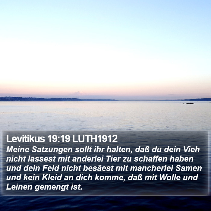 Levitikus 19:19 LUTH1912 Bible Study