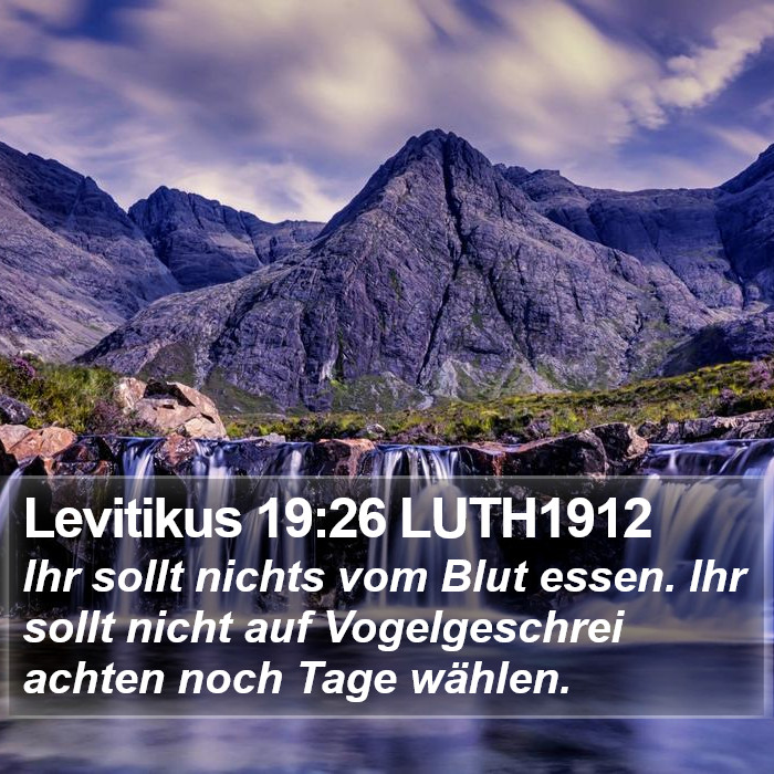 Levitikus 19:26 LUTH1912 Bible Study