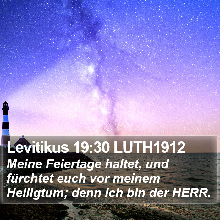 Levitikus 19:30 LUTH1912 Bible Study