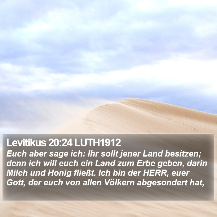Levitikus 20:24 LUTH1912 Bible Study