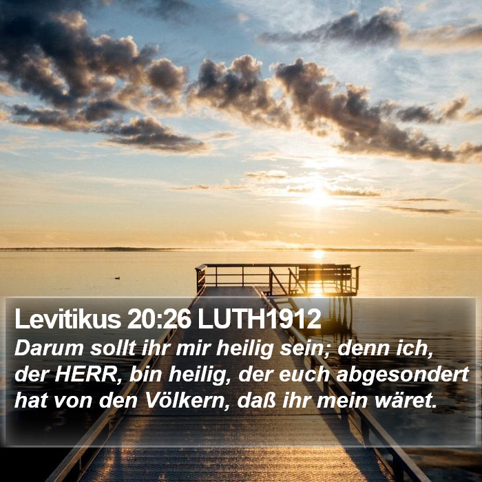 Levitikus 20:26 LUTH1912 Bible Study