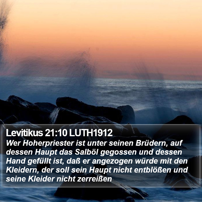 Levitikus 21:10 LUTH1912 Bible Study