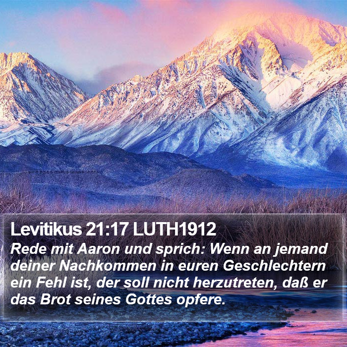 Levitikus 21:17 LUTH1912 Bible Study