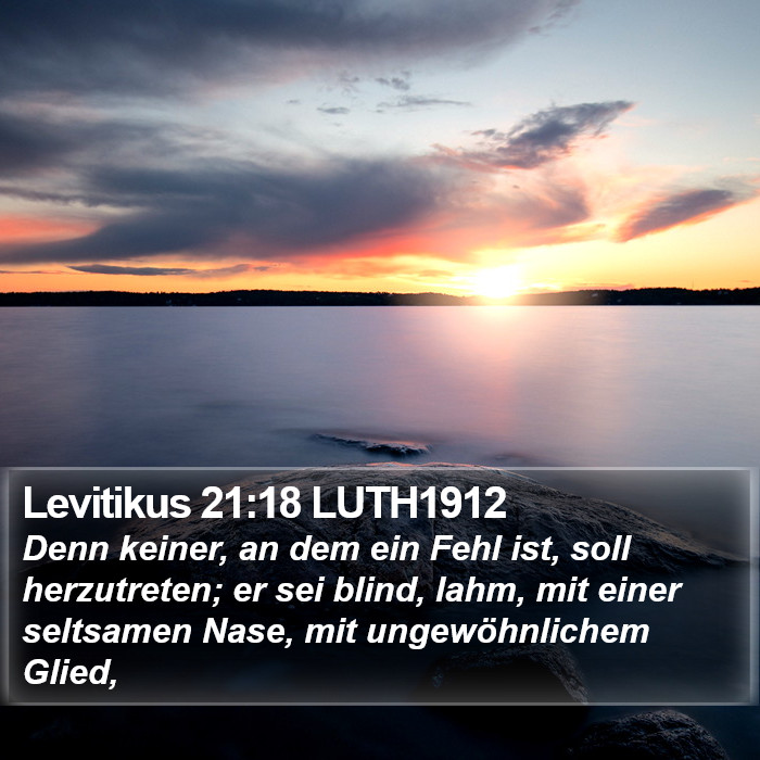 Levitikus 21:18 LUTH1912 Bible Study