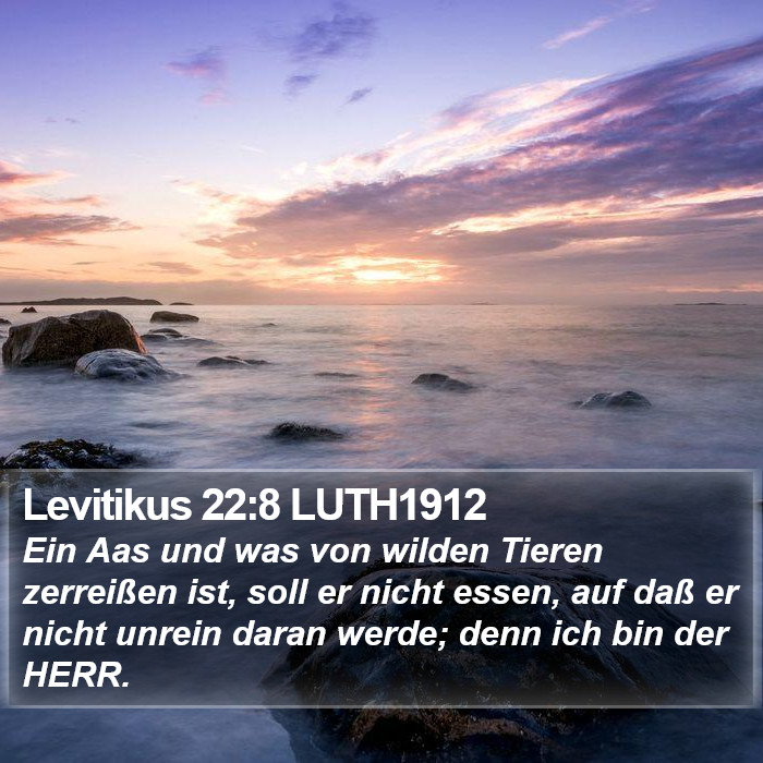 Levitikus 22:8 LUTH1912 Bible Study