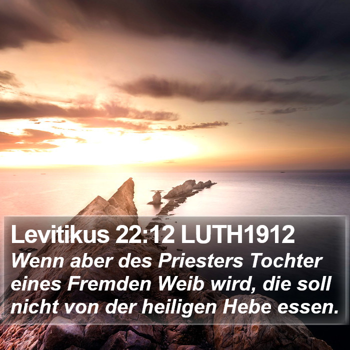 Levitikus 22:12 LUTH1912 Bible Study