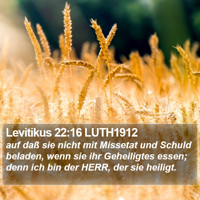 Levitikus 22:16 LUTH1912 Bible Study