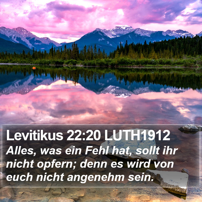 Levitikus 22:20 LUTH1912 Bible Study