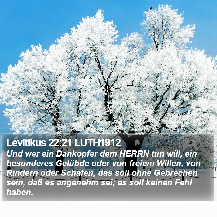 Levitikus 22:21 LUTH1912 Bible Study