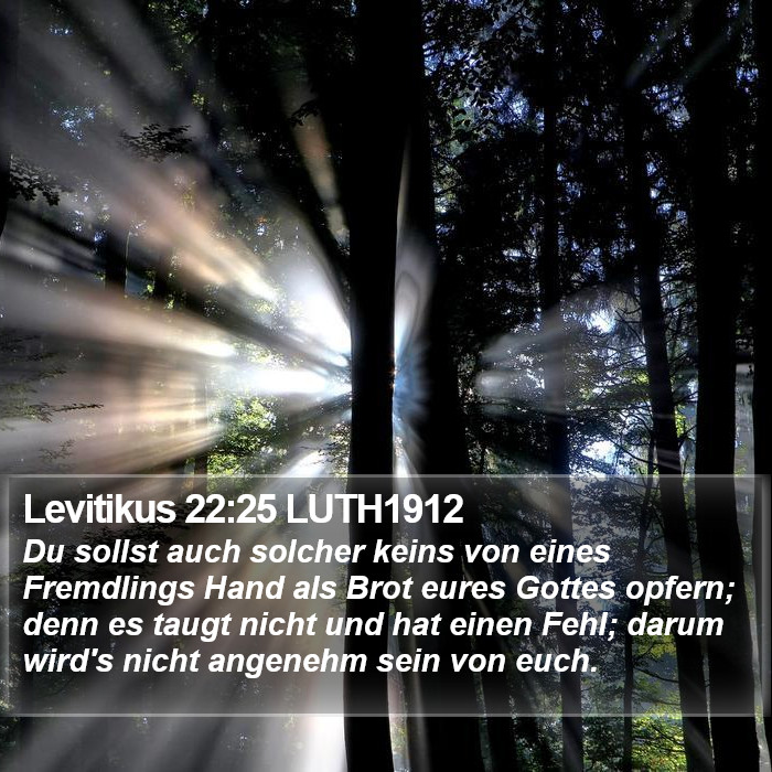 Levitikus 22:25 LUTH1912 Bible Study