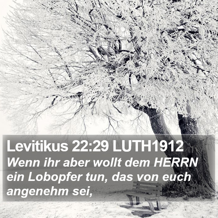 Levitikus 22:29 LUTH1912 Bible Study