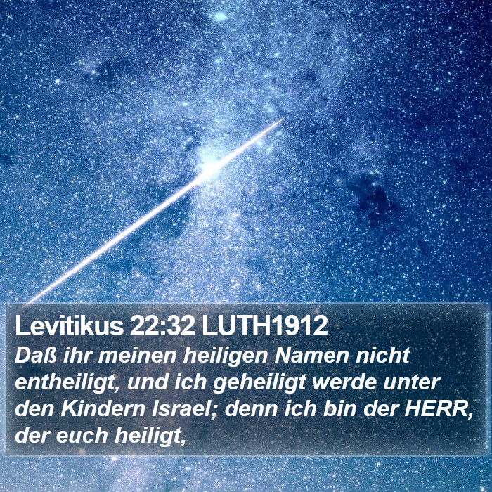 Levitikus 22:32 LUTH1912 Bible Study