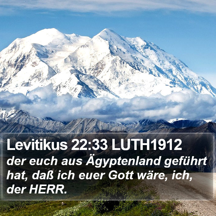 Levitikus 22:33 LUTH1912 Bible Study