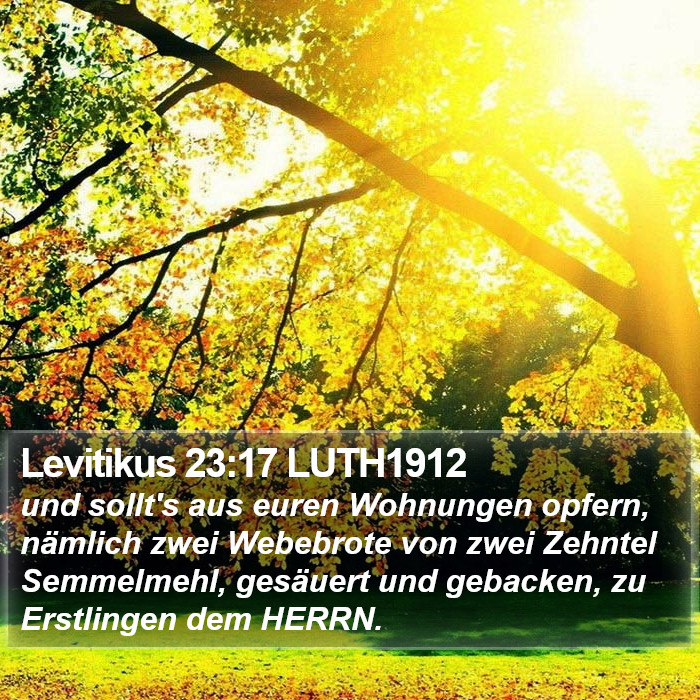 Levitikus 23:17 LUTH1912 Bible Study