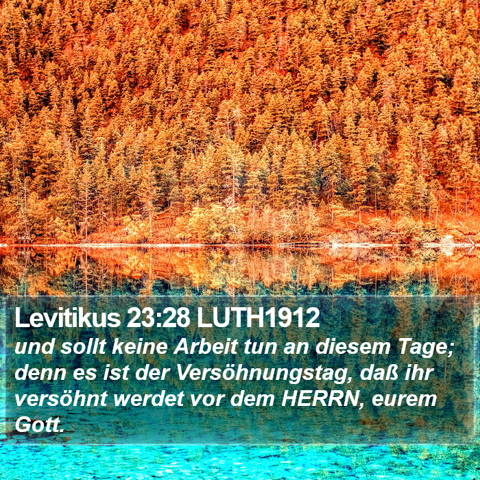 Levitikus 23:28 LUTH1912 Bible Study