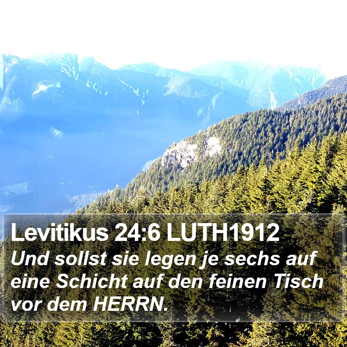 Levitikus 24:6 LUTH1912 Bible Study