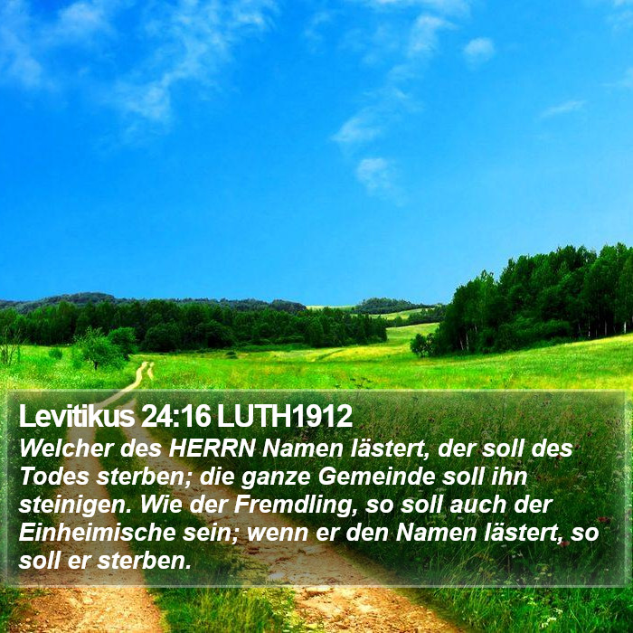 Levitikus 24:16 LUTH1912 Bible Study