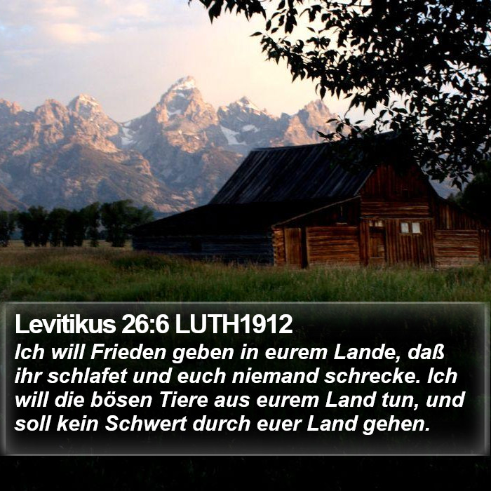 Levitikus 26:6 LUTH1912 Bible Study