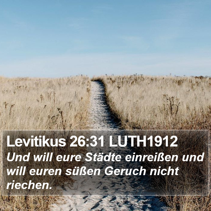 Levitikus 26:31 LUTH1912 Bible Study