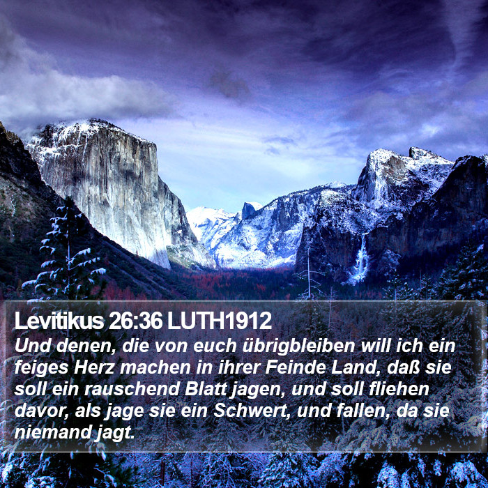 Levitikus 26:36 LUTH1912 Bible Study