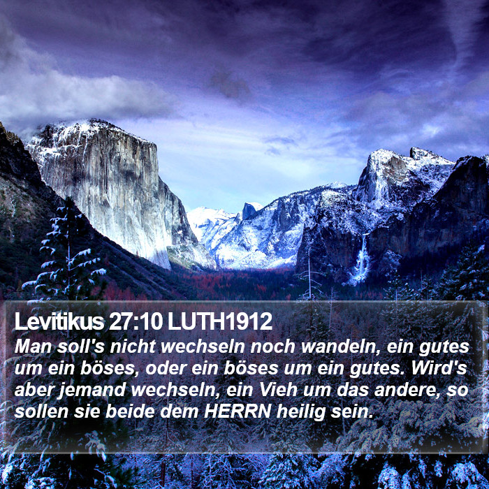 Levitikus 27:10 LUTH1912 Bible Study