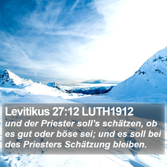 Levitikus 27:12 LUTH1912 Bible Study