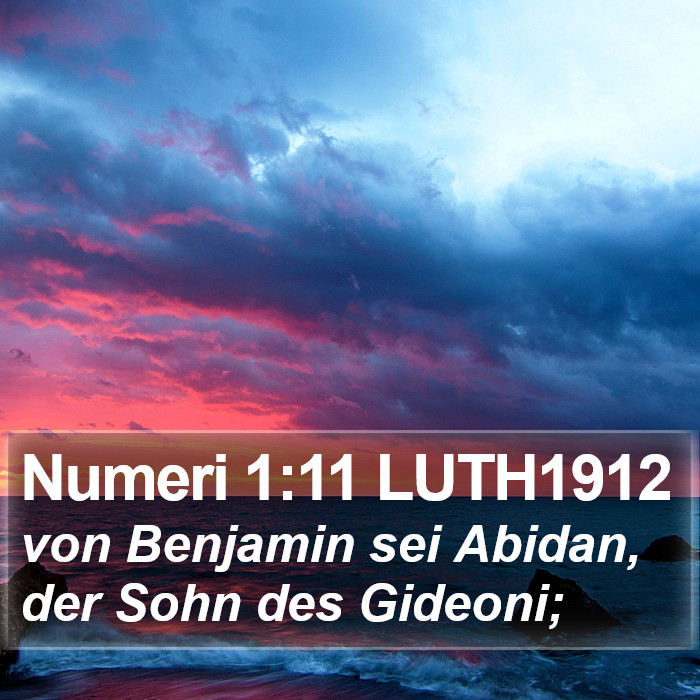 Numeri 1:11 LUTH1912 Bible Study