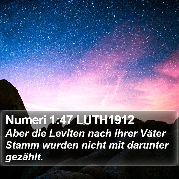 Numeri 1:47 LUTH1912 Bible Study