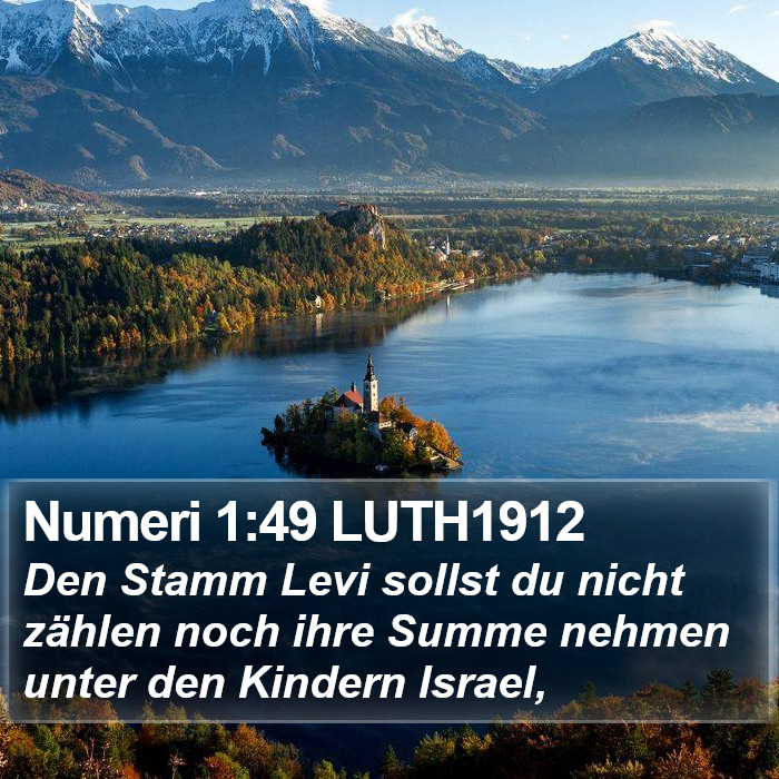 Numeri 1:49 LUTH1912 Bible Study