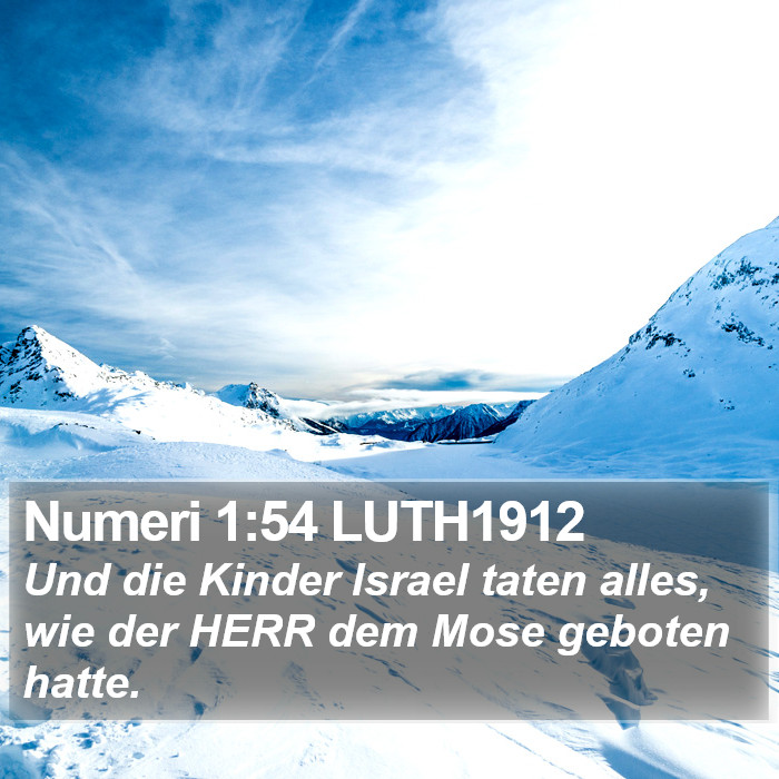 Numeri 1:54 LUTH1912 Bible Study