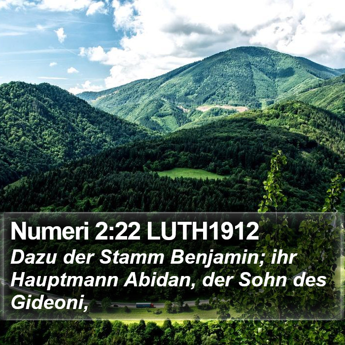 Numeri 2:22 LUTH1912 Bible Study